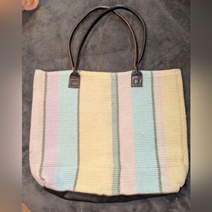 Elegant Pastel Striped Tote Bag